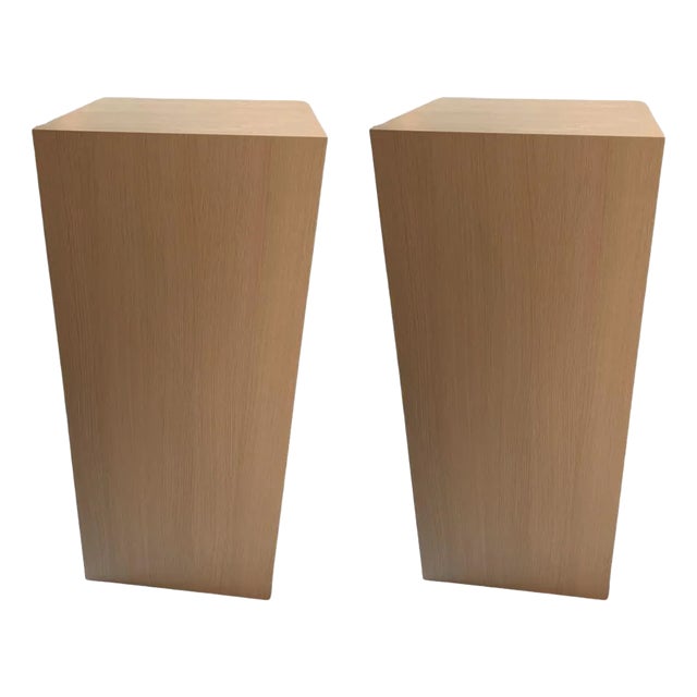 Pair of Painted Wood Rectangular Pillars For Sale