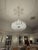Art Nouveau Large Glass Chandelier With Crystals For Sale - Image 3 of 12