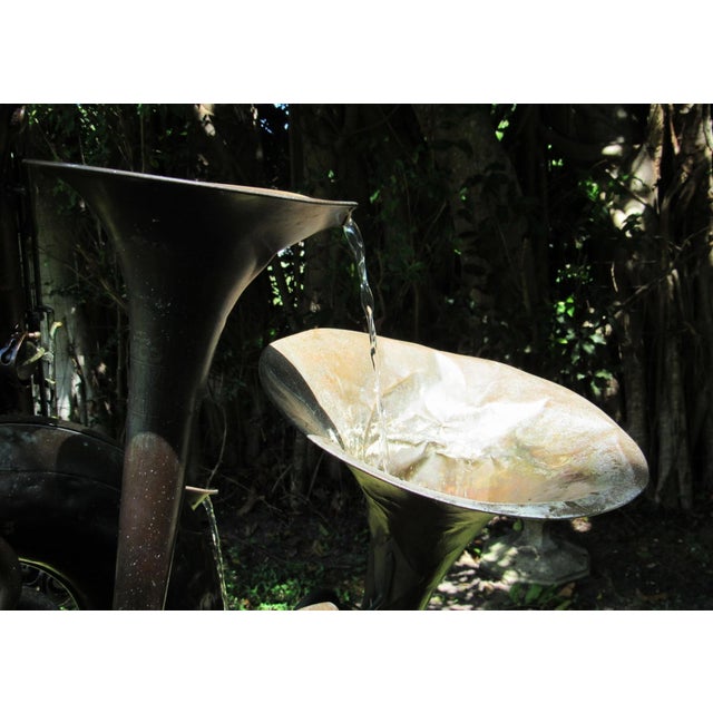 Brass ​Vintage Outdoor Garden Fountain of Sculpted Mid-Century Brass Musical Instruments- 6 Ft+ Kinetic Water Feature For Sale - Image 8 of 18