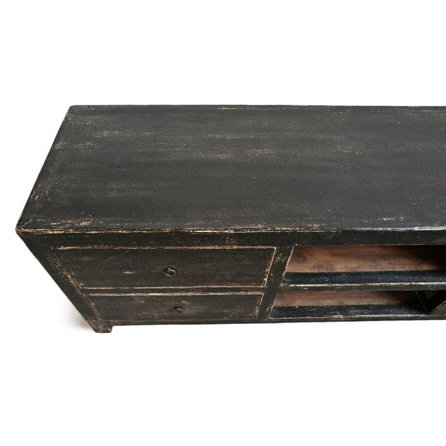 Wood Mod Rustic Simple Media Cabinet For Sale - Image 7 of 10