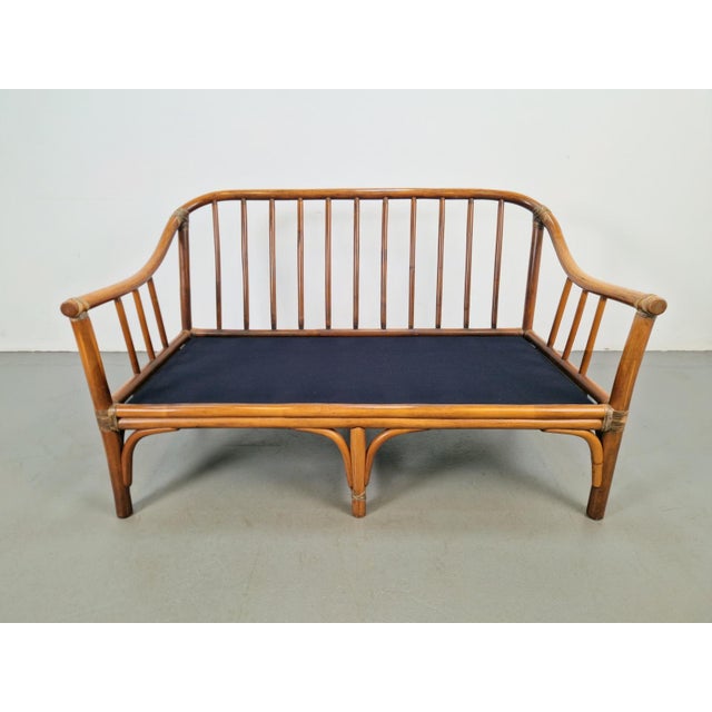 Organic Modern Bamboo and Rattan Loveseat from McGuire, 1970s For Sale - Image 4 of 18