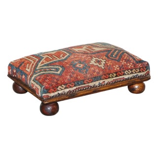Antique Kilim Tribal Ottoman For Sale