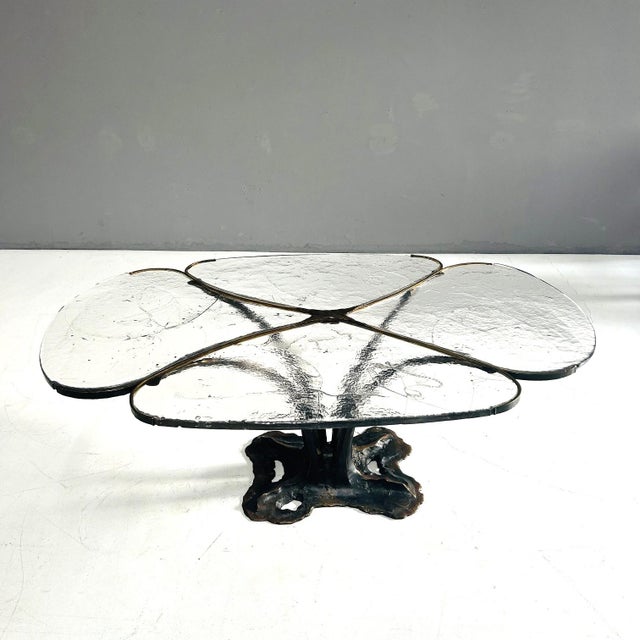 Forged Table in Bronze and Dalmond Glass by Lothar Klute, 1987 For Sale - Image 12 of 12