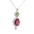 Tsavorite, Diamond and Garnet Platinum Pendant Necklace - Fei Liu For Sale - Image 4 of 6