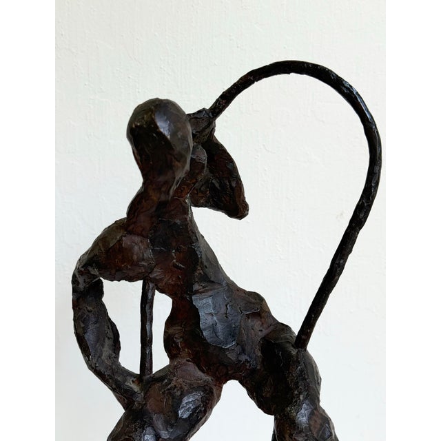 Mid 20th C. Studio Bronze Brutalist Figural Sculpture For Sale - Image 4 of 12