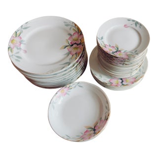 Antique, Early 20th Century 42 Piece Noritake Azalea Dinnerware Set - 42pcs For Sale
