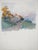 René LEVERD (1872-1938) Switzerland, Sunset over Bouveret Original watercolor Signed in ink On vellum, 26 x 20 cm Very...