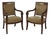 Pair of French Empire Period Mahogany Ormolu Armchairs ~ Fauteuils For Sale