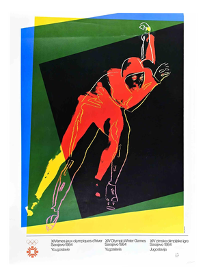 Speed Skater, XIV Olympic Winter Games Sarajevo, 1984, Paper