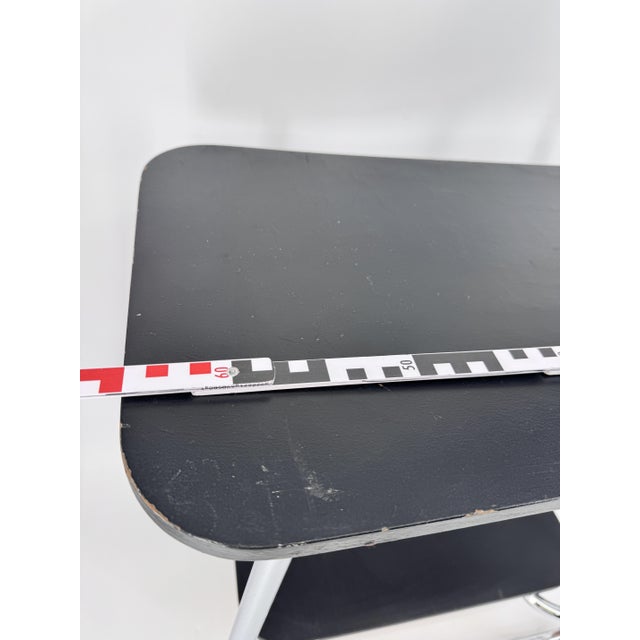 Bauhaus Side Table in Chrome and Wood, 1930s For Sale - Image 16 of 18