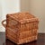 Wood Vintage French-Style Four Bottle Wicker Wine Caddy For Sale - Image 7 of 17