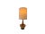 Burnt Orange Mid-Century Modern Ceramic and Wood Drip Glaze Lava Table Lamp For Sale - Image 8 of 10
