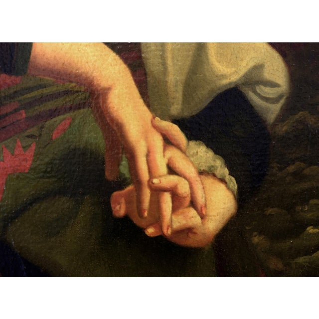 Tommaso Rivoli, Italian Woman at the Fountain, 1990s, Oil Painting on Canvas, Framed For Sale - Image 3 of 10