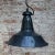 Vintage Industrial French Blue Black Enamel Pendant Lights For Sale - Image 4 of 5