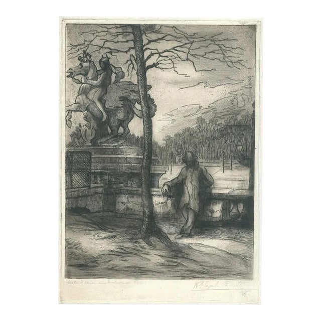 Unknown - Winter Morning - Original Etching on Paper - Early 20th Century For Sale