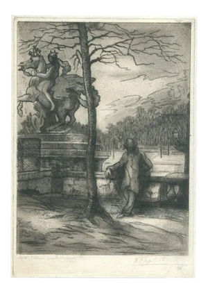 Unknown - Winter Morning - Original Etching on Paper - Early 20th Century