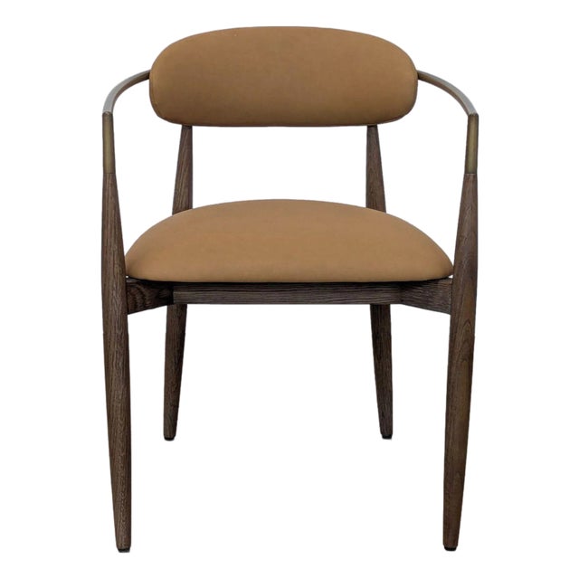 Restoration Hardware Mid-Century Sculptural Dining Armchair For Sale