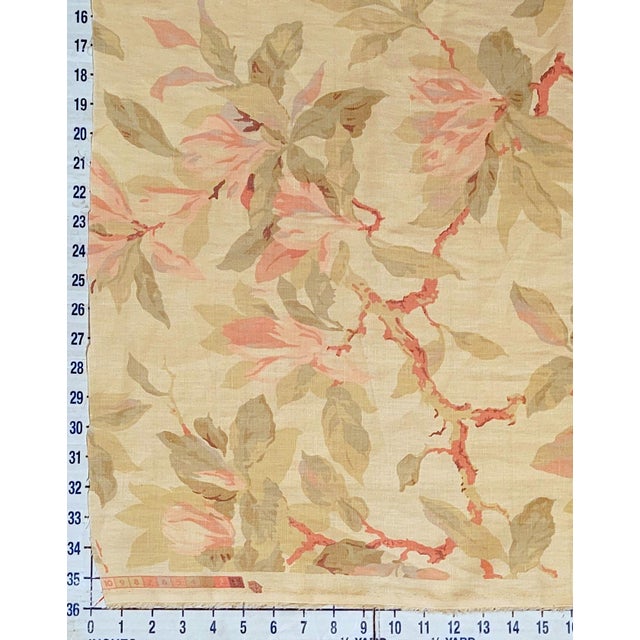 Vintage Lee Jofa "Southern Charm" Magnolia Linen Fabric- 5.5 Yards For Sale In Los Angeles - Image 6 of 6