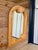 Vintage Coastal Boho Refinished Pencil Reed Rattan Sculptural Arch Wall Mirror For Sale - Image 9 of 12