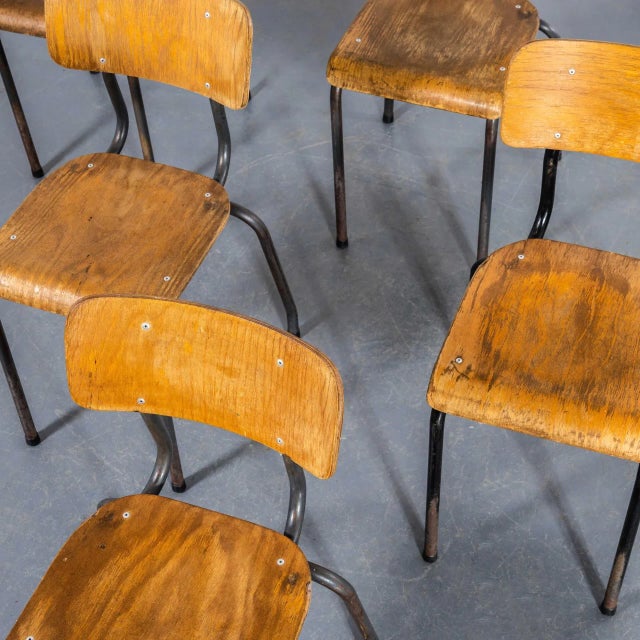 Gray French Stacking Dining Chair, 1960s For Sale - Image 8 of 14