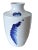 Contemporary Modern Blue and White Brushstroke Porcelain Vase For Sale - Image 3 of 12