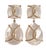 Christina Addison 18kt Yellow Gold Wrapped Drop Cushion Earring With Rock Crystal and Cabochon Chalcedony - a Pair For Sale - Image 12 of 12