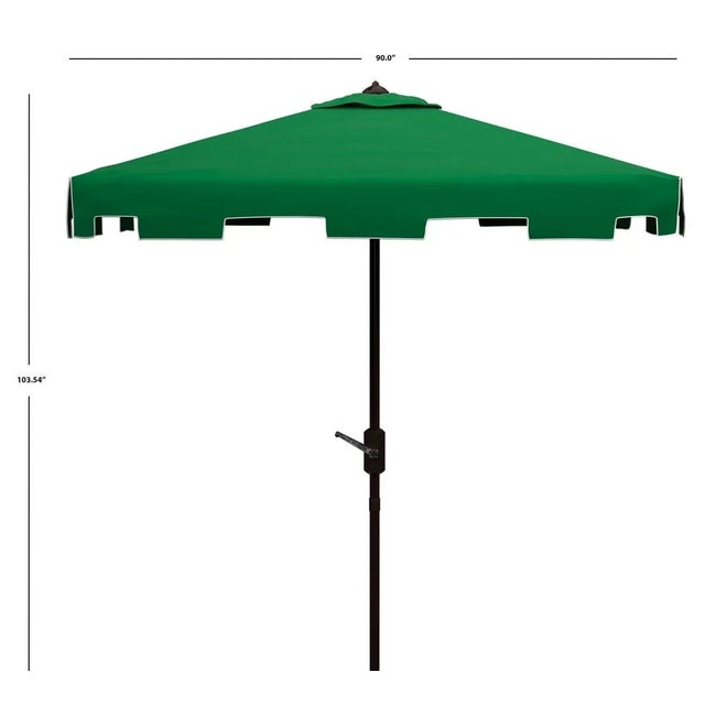 Contemporary Zimmerman 7.5 Square Umbrella - Dark Green For Sale - Image 3 of 4