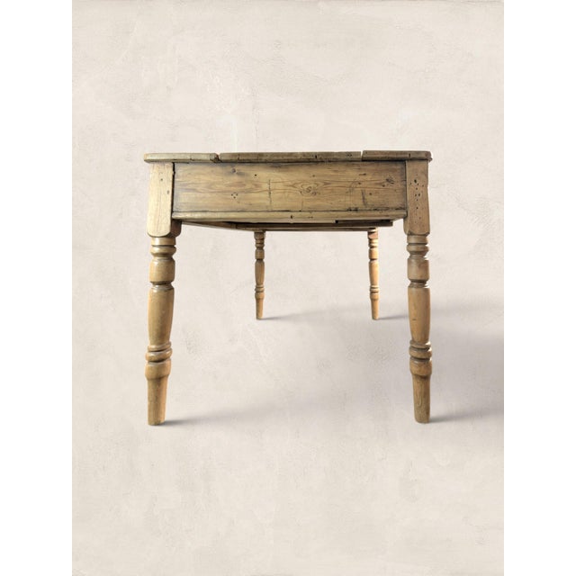 Late 19th Century Antique English Pine Farmhouse Table For Sale In Tampa - Image 6 of 8