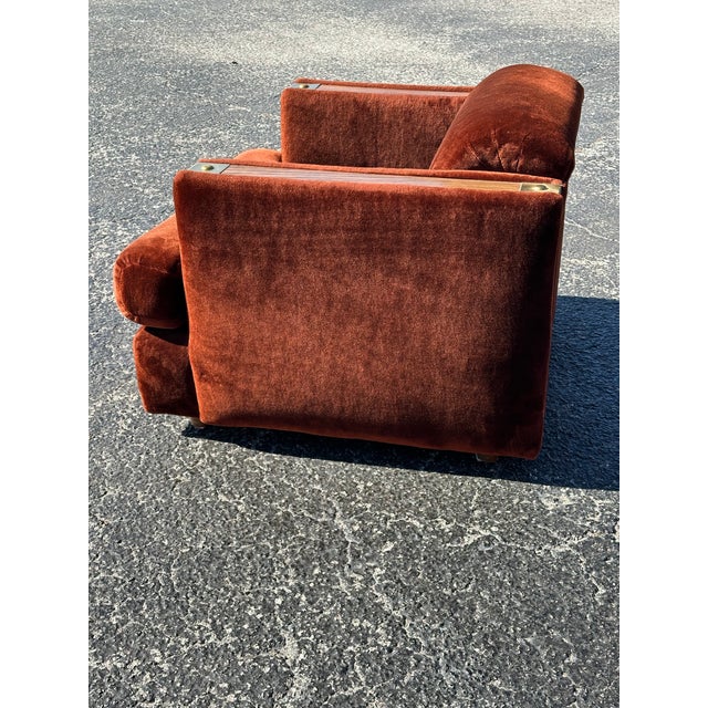 Brown Vintage 1970’s Faux Fur Club Chair For Sale - Image 8 of 12