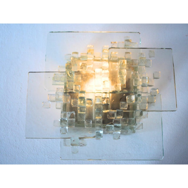 Pavo Sconce in Clear Murano Glass by Albano Poli for Poliarte, Italy, 1970s For Sale - Image 9 of 14