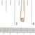 10K Rose Gold 1/3 Carat Round Brilliant-Cut Diamond Modern Bezel-Set Solitaire 16"-18" Pendant Necklace (H-I Color, SI2-I1 Clarity) For Sale In New York - Image 6 of 6
