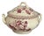 Red Ironstone Tureen with Honeysuckle Pattern from Gien Factory, 1890s For Sale