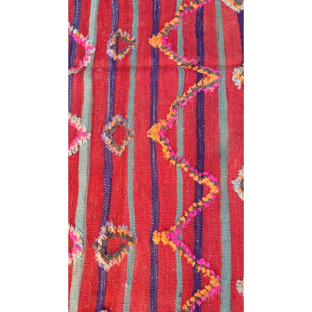 1980's Moroccan Flatwoven Talsint Kilim Rug - 7.2 X 4.5 Ft For Sale In Cleveland - Image 6 of 9