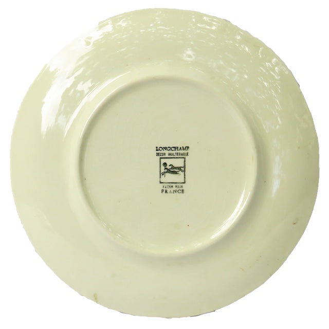 Ceramic Midcentury Longchamp French Wine Region Plates, Set of 5 For Sale - Image 7 of 7