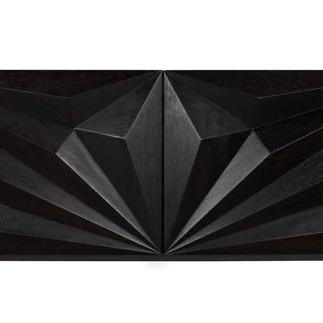 Mid-Century Modern NOIR Small Zurich Console, Ebony Walnut with Iron For Sale - Image 3 of 7