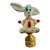1970s Funny Rabbit Art Glass Lamp Finial For Sale