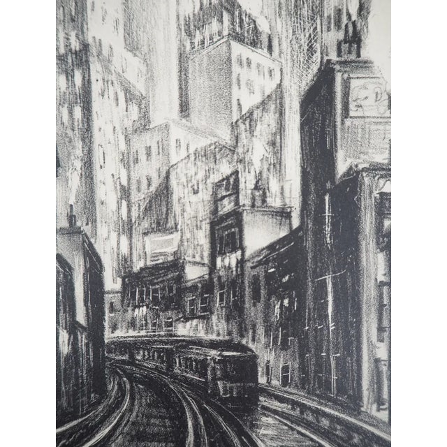 Adriaan Lubbers, New York City, Chatham Square, 1930, Original Lithograph For Sale - Image 4 of 9