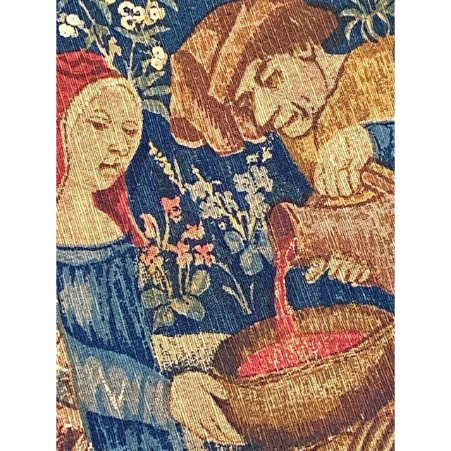 Vintage French Hand Printed Tapestry For Sale - Image 15 of 18