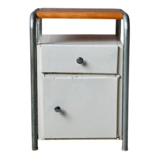 Vintage Industrial Boarding School Bedside Table, 1950s For Sale