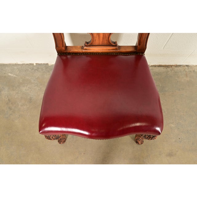 Wood Berkey & Gay Antique Georgian Burled Walnut Side Chairs or Dining Chairs, Pair For Sale - Image 7 of 13
