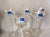 A very nice set of 5 Antique Cordial Glasses. The Glasses are hand painted in enamel with a Swordfish and the fish are...