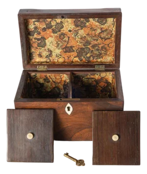 Mid 19th Century Rosewood Tea Caddy With Key