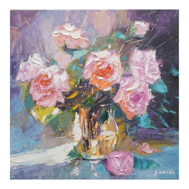 Original Oil Painting, Flowers For Sale
