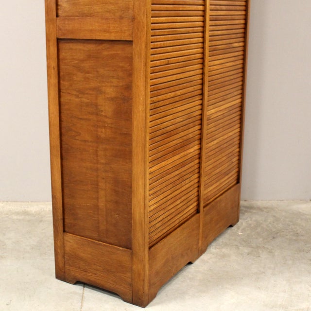 Brown Vintage Filing Cabinet in Oak, 1930s For Sale - Image 8 of 13