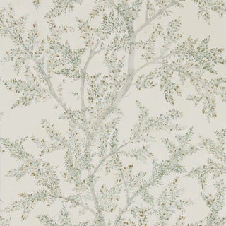 Sanderson Farthing Wood Wallpaper in Sage Grey - a Sample For Sale