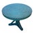 Vintage Mid Century Rattan Wicker Table With Spiral Pattern Table Top, & Glass Top & Tri-Pod Pedestal Base For Sale - Image 4 of 5