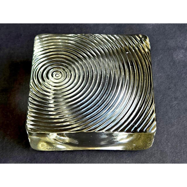 Mid 20th Century Brutalist Glass Ashtray With Metropolitan Detail For Sale - Image 12 of 13