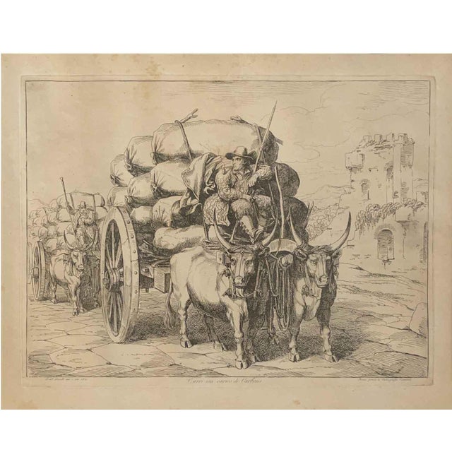 Bartolomeo Pinelli, Popular Costumes, Etchings, Framed, 1831, Set of 6 For Sale - Image 7 of 8