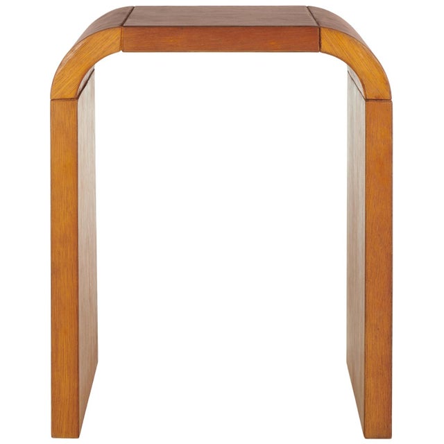 Wood Liasonya Curved Waterfall Accent Table in Natural For Sale - Image 7 of 7