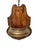 Wood 1970s Ethan Allan Rare Rustic Italian Regency Wall Sconce Planter Shelf Pine Brass For Sale - Image 7 of 15